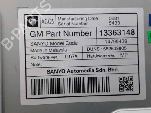 Radio OPEL MERIVA B MPV (S10) 1.7 CDTI (75) | BP25189761E6 