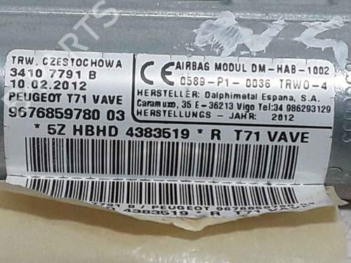Left curtain airbag PEUGEOT 308 I (4A_, 4C_) 1.6 HDi | BP25159737C11