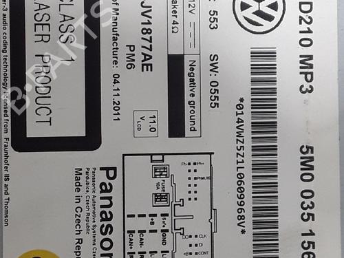 Radio VW POLO V (6R1, 6C1) 1.2 TDI | BP25189904E6 