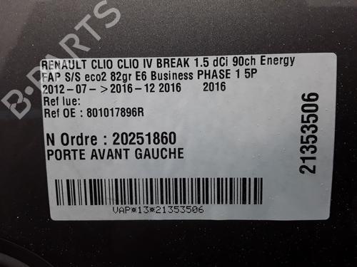 Tür links vorne RENAULT CLIO IV (BH_) 1.5 dCi 90 | BP30723450C2