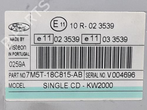 Bilradio FORD C-MAX (DM2) 1.6 TDCi | BP29170300E6 