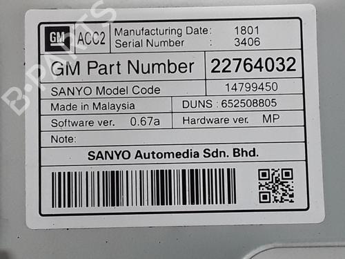 Display monitor OPEL INSIGNIA A (G09) 2.0 CDTI (68) | BP30766316C48