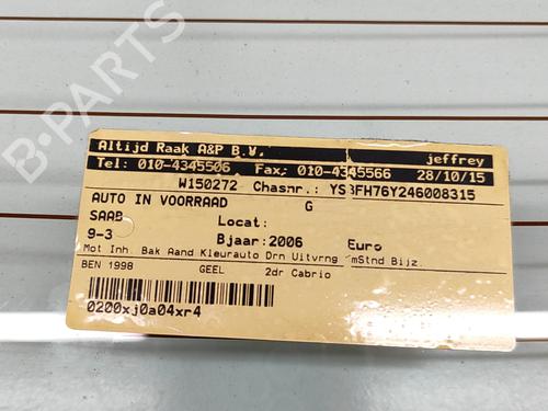 Bootlid window SAAB 9-3 Convertible (YS3F) 2.0 t | BP26221251C64 