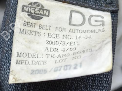 Rear center seatbelt NISSAN MURANO I (Z50) 3.5 | BP27898650I27 