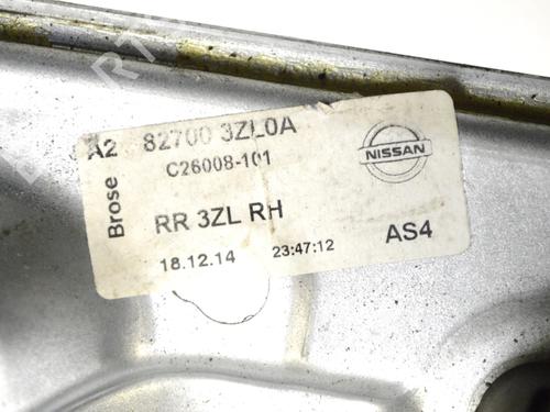 Rear right window mechanism NISSAN PULSAR Hatchback (C13) 1.2 DIG-T | BP30227848C25 
