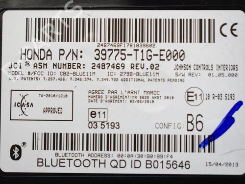Electronic module HONDA CR-V IV (RM_) 2.2 i-DTEC AWD (RE6) | BP6750279M83 - Image 6