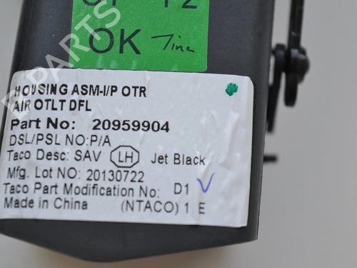 Luftventil OPEL INSIGNIA A Saloon (G09) 2.0 CDTI (69) | BP30239938I21 