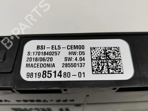 Fuse box PEUGEOT 5008 II (MC_, MJ_, MR_, M4_) 1.5 BlueHDi 130 (MCYHZJ, MCYHZR, MCYHZX) | BP27768455E1