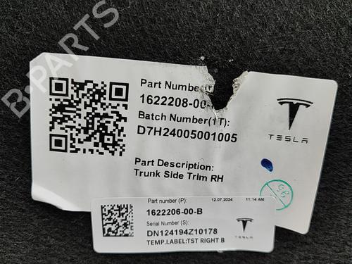 Boot lining TESLA MODEL Y (5YJY) Long Range All-wheel Drive | BP38565479I3 - Image 7