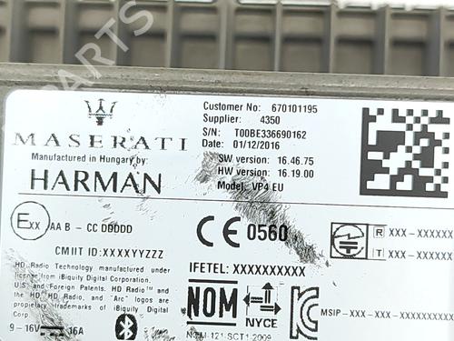 Display monitor MASERATI LEVANTE SUV (M161) 3.0 D Q4 | BP27205656C48