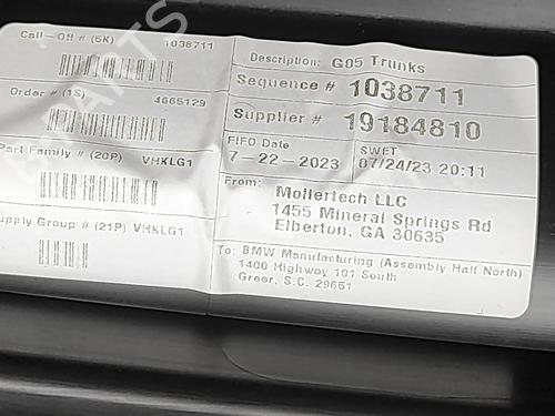 Boot lining BMW XM (G09) XM All-wheel Drive | BP33389124I3 - Image 5