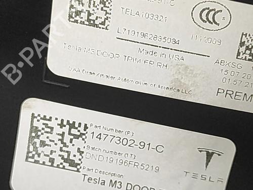 Forreste højre beklædning TESLA MODEL 3 (5YJ3) EV | BP36186486C59 - Image 4