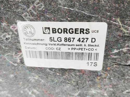 Boot lining SKODA ENYAQ iV SUV (5AZ) 80 | BP31810230I3 