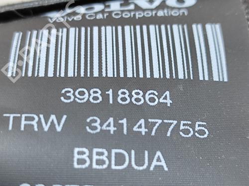 Rear right seatbelt VOLVO XC60 I SUV (156) D4 | BP16945863I28 