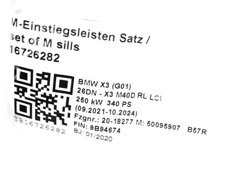 Step BMW X3 (G01, F97, G08) xDrive M40 d | BP30222639C149 