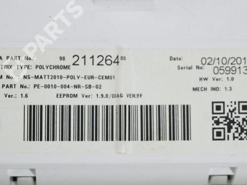 Instrument cluster PEUGEOT 208 I (CA_, CC_) 1.2 VTI 82 | BP11113356C47 