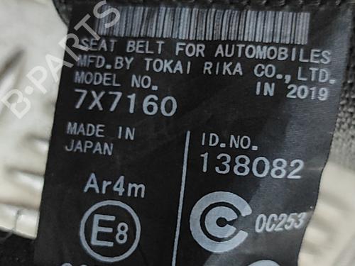 Rear right seatbelt LEXUS NX (_Z1_) 300h AWD (AYZ15, AYZ15_, AYZ15R) | BP28028823I28