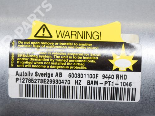 Passenger airbag SAAB 9-3 (YS3F, E79, D79, D75) 1.9 TiD | BP9165908C10 