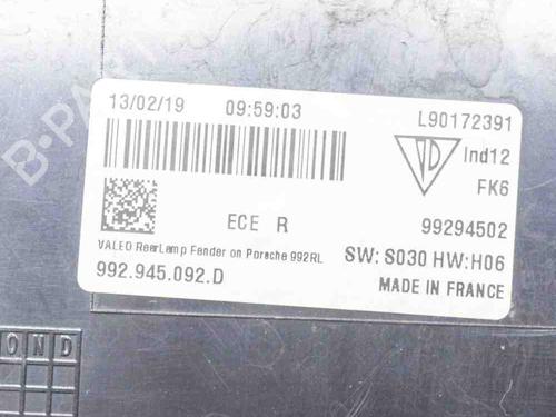 Right taillight PORSCHE 911 (992) 3.0 Carrera 4 S (992420) | BP29867284C35