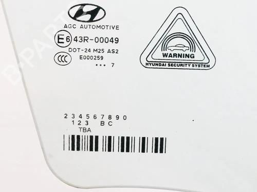Front right door window HYUNDAI TUCSON (TL, TLE) 1.7 CRDi | BP27800194C19 