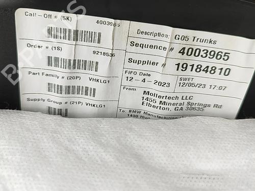 Boot lining BMW X5 (G05, F95) xDrive 30 d Mild-Hybrid | BP32500900I3  - Image 7