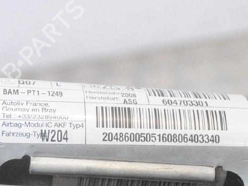 Left curtain airbag MERCEDES-BENZ C-CLASS (W204) C 180 Kompressor (204.046) | BP14624454C11 