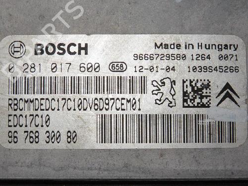 Engine control unit (ECU) CITROËN BERLINGO MULTISPACE (B9) 1.6 HDi 90 | BP6715058M57 