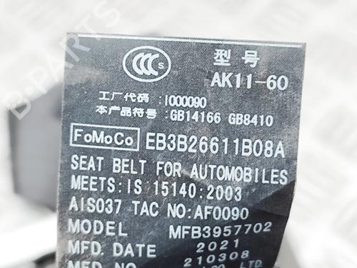 Front right seatbelt FORD RANGER (TKE) 2.0 EcoBlue 4x4 | BP32119467I25 