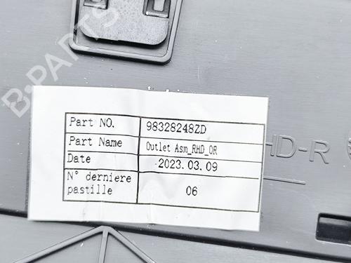 Air vent PEUGEOT 508 II (FB_, FH_, F3_) Hybrid 225 (F35GQU) | BP29975534I21