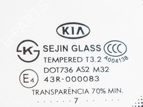 Rear left quarter glass KIA CARENS III MPV (UN) 2.0 CVVT | BP8842706C93 