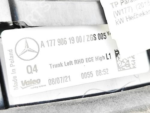 Left tailgate light MERCEDES-BENZ A-CLASS (W177) AMG A 35 4-matic (177.051) | BP38756278C79 - Image 8