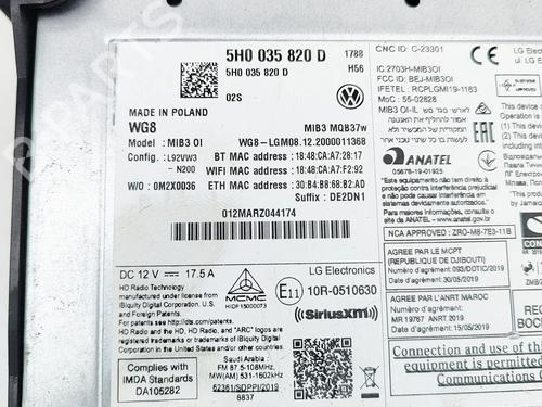 Electronic module VW GOLF VIII (CD1, DA1) 2.0 TDI GTD | BP31715617M83 