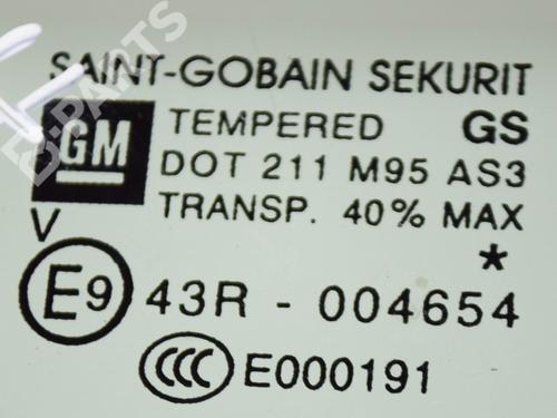 Rear right quarter glass OPEL CORSA E (X15) 1.4 (08, 68) | BP10400243C92 
