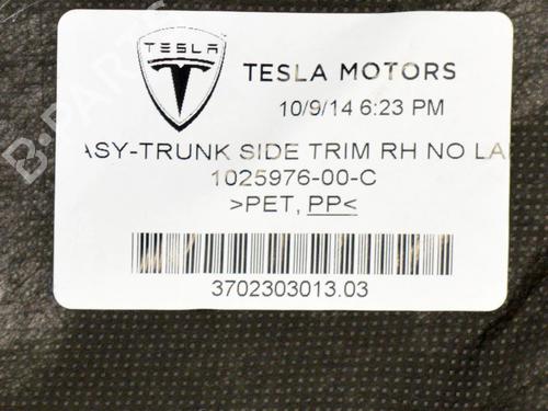 Boot lining TESLA MODEL S (5YJS) 75 | BP20231309I3 