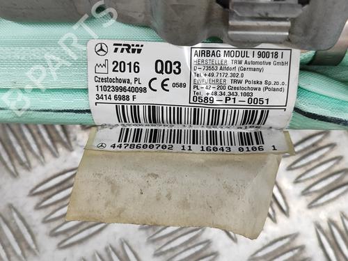 Right curtain airbag MERCEDES-BENZ VITO Tourer (W447) 114 CDI / 114 BlueTEC (447.701, 447.703, 447.705) | BP22351986C12 