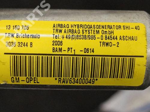 Right curtain airbag OPEL CORSA D (S07) 1.4 (L08, L68) | BP6724107C12 