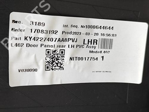 Rear left panel LAND ROVER DISCOVERY V (L462) D300 MHEV 4x4 | BP32458967C60