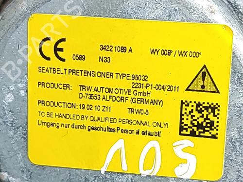 Front left seatbelt VW T-ROC (A11, D11) 1.5 TSI | BP33847562I26 - Image 5