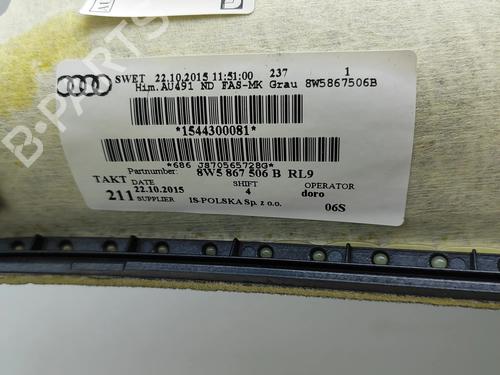 Interiør tag AUDI A4 B9 (8W2, 8WC) 2.0 TFSI | BP33797791I12 - Image 7
