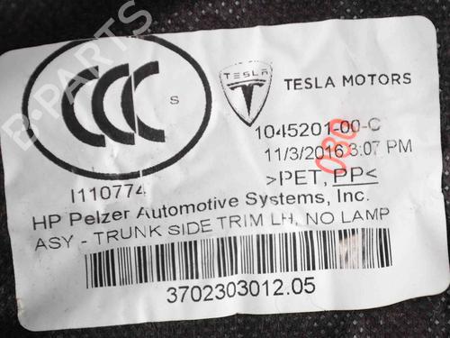 Boot lining TESLA MODEL S (5YJS) 75D AWD | BP30244136I3