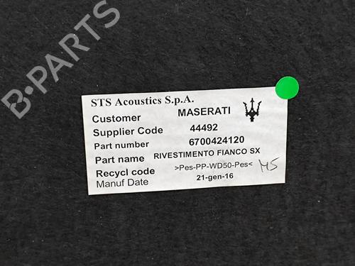 Boot lining MASERATI GHIBLI III (M157) 3.0 D | BP20336736I3 