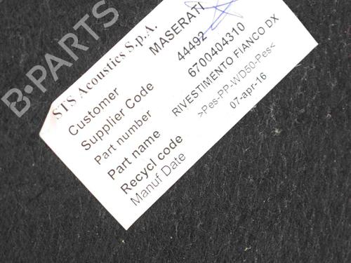 Boot lining MASERATI GHIBLI III (M157) 3.0 S | BP14648861I3 