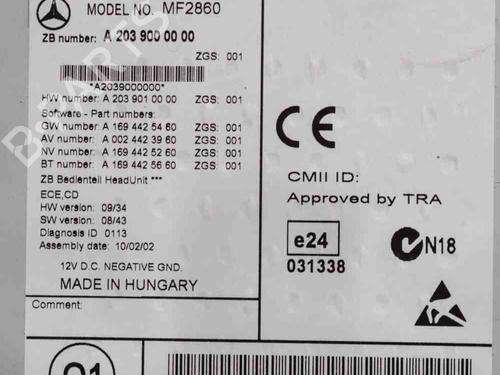 Electronic module MERCEDES-BENZ CLC-CLASS (CL203) CLC 220 CDI (203.708) | BP6747373M83 