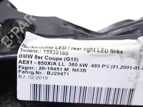 Lampa tylna lewa BMW 8 Coupe (G15, F92) M 850 i xDrive | BP30256185C34