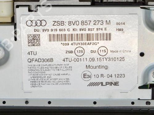 Display monitor AUDI A3 Sportback (8VA, 8VF) RS3 quattro | BP6759904C48 