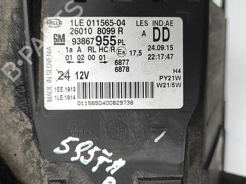 Right headlight OPEL VIVARO B Bus (X82) 1.6 CDTI (06) | BP31951322C29