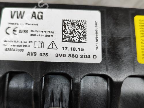 Passenger airbag SKODA SUPERB III (3V3) 1.6 TDI | BP24975505C10 