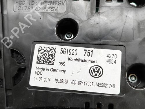 Instrument cluster VW GOLF VII (5G1, BQ1, BE1, BE2) 1.6 TDI | BP24581141C47 