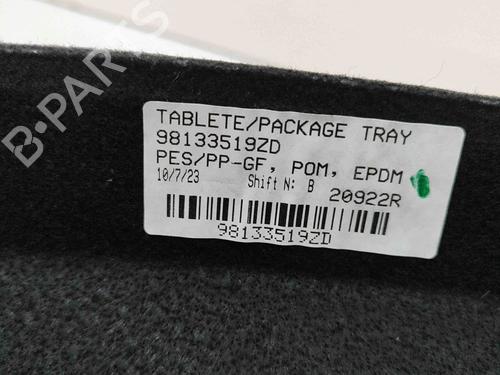 Rear parcel shelf CITROËN C3 III (SX) 1.2 THP 110 (SXHNPS, SXHNZT, SXHNZ6) | BP29459121C85 