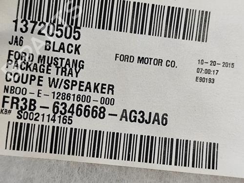Rear parcel shelf FORD USA MUSTANG Coupe 2.3 EcoBoost | BP20144024C85